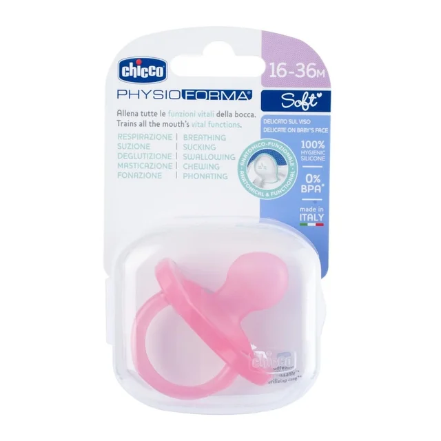 CHICCO SOOTHER PHYSIO SOFT PINK 16-36M 1PC B