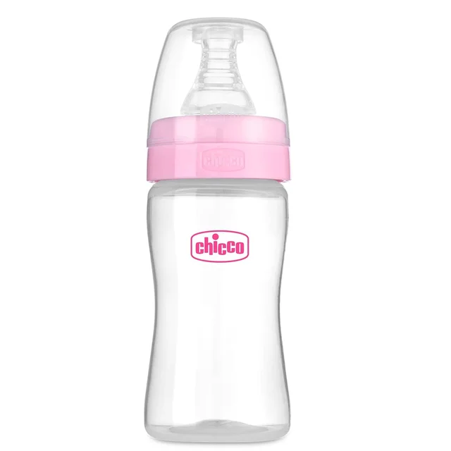 CHICCO BOTTLE FEED EASY 125ML PINK COL 0M+