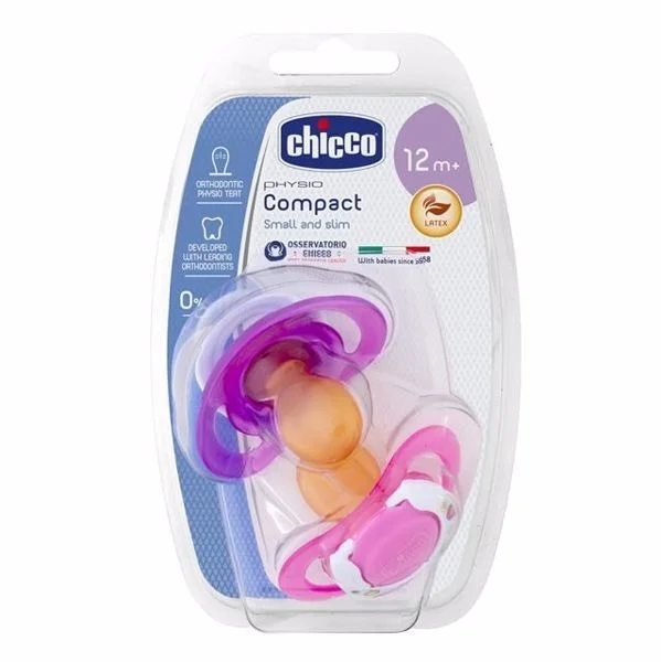 CHICCO SOOTHER PH. COMPACT PINK LX 12/16-36M 2PB
