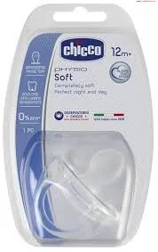 CHICCO SOOTHER PH. SOFT NEUT SIL 12M+1PC B
