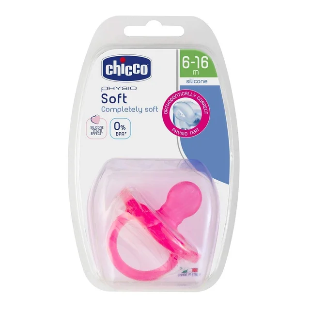CHICCO SOOTHER PH. SOFT PINK SIL 6-12M 1PC B