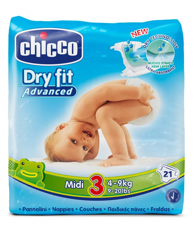 CHICCO DIAPER DRY FIT ADV CHICCO MIDI 21