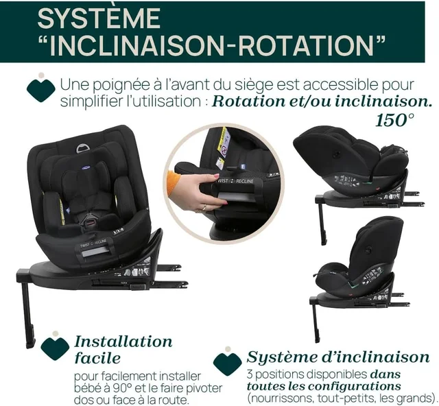 CHICCO EVERONE I-SIZE B.CAR SEAT BLACK