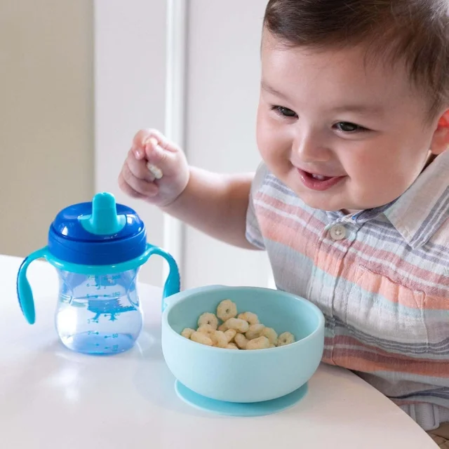 CHICCO SILICONE SUCTION BOWL PINK 6M+