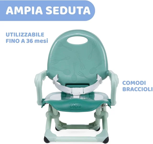 CHICCO BOOSTER SEAT POCKET SNACK SAGE