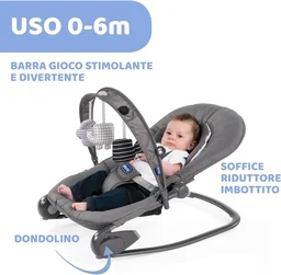CHICCO HOOPLÀ BABY BOUNCER MOON GREY