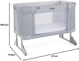 CHICCO NEXT2ME FOREVER COSLEEPING COT COOL GREY