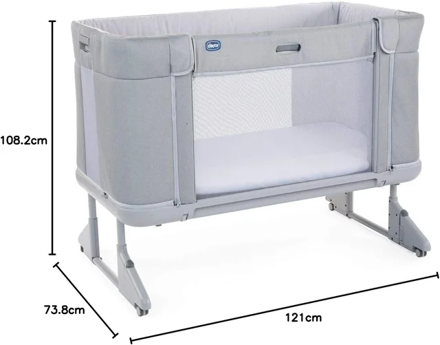 CHICCO NEXT2ME FOREVER COSLEEPING COT COOL GREY