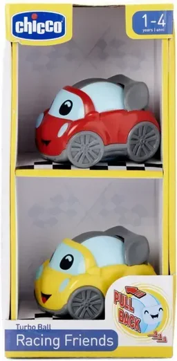 CHICCO TOY TURBO BALL - RACING FRIENDS (PULLBAC