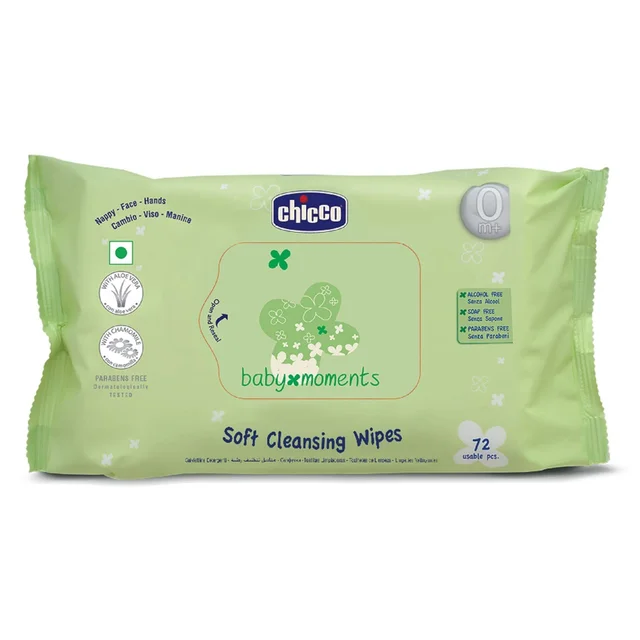 CHICCO SOFT CLEANSING WIPES 72PCS
