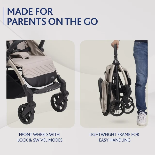 CHICCO GOODY XPLUS STROLLER SANDSHELL