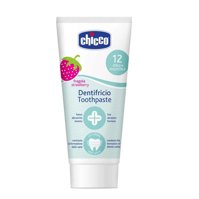 CHICCO TOOTHPASTE STRAWBERRY 12M+ NO FLUORIDE