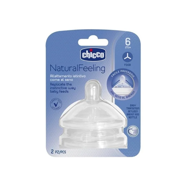 Chicco CHICCO 2 TEAT NATURALFEELING 6M+ F FOOD