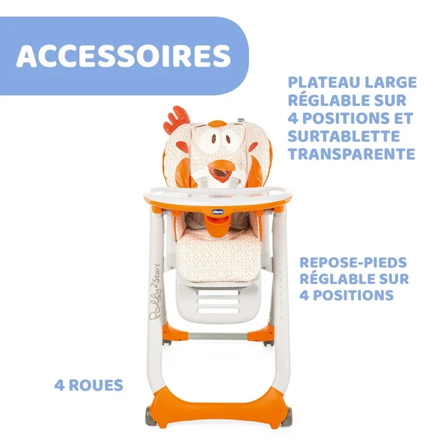 CHICCO POLLY 2 START HIGHCHAIR FROGGY - 4W