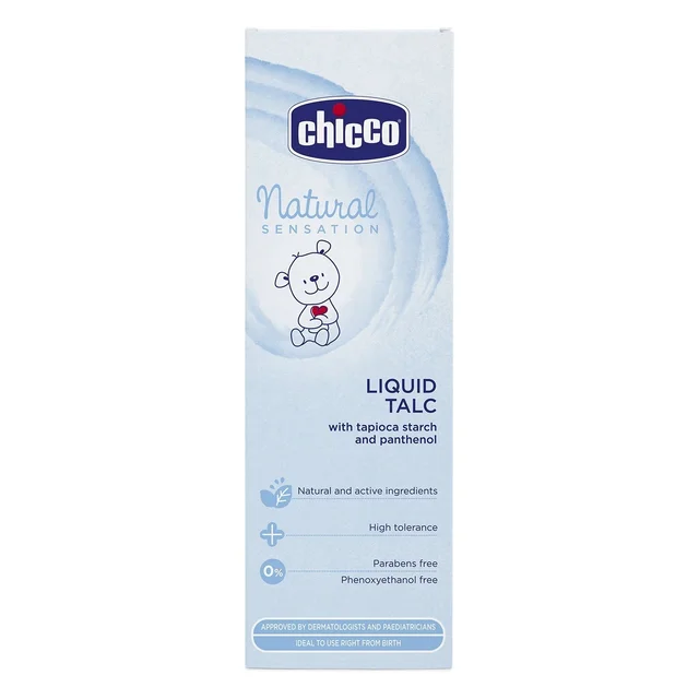 CHICCO LIQUID TALC NAT SENS 100ML INTL