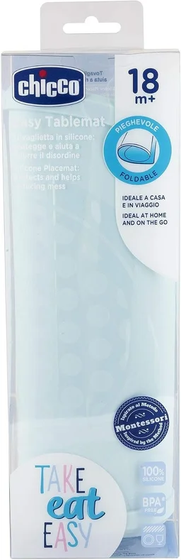 CHICCO SILICONE PLACE MAT TEAL 18M+