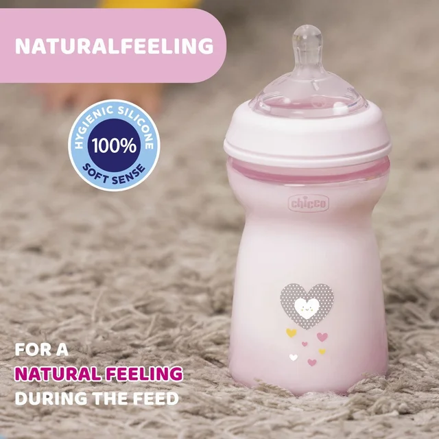 CHICCO FEEDING BOTTLE NF PP 6M+ 330ML GIRL