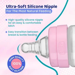 CHICCO BOTTLE FEED EASY 125ML PINK COL 0M+