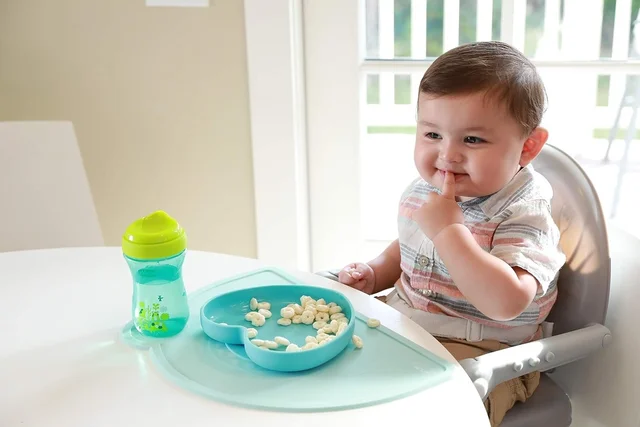 CHICCO SILICONE PLACE MAT TEAL 18M+