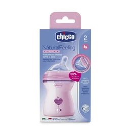 CHICCO WB FEEDING BOTTLE 250ML (2M+) NEW PINK
