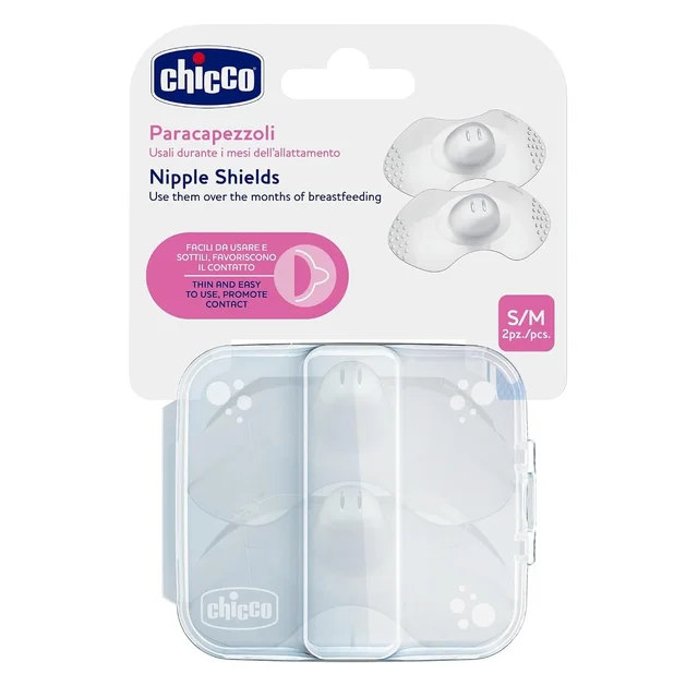 CHICCO NEW NIPPLE SHIELDS SILICONE - S-M