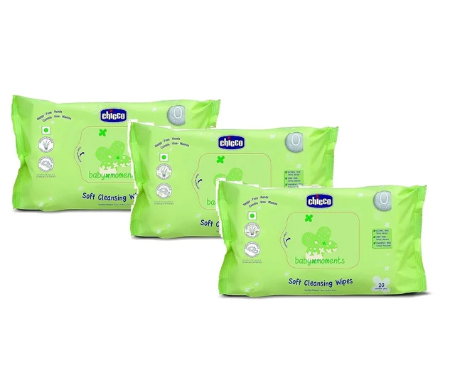 CHICCO SOFT CLEANSING WIPES 20PCS