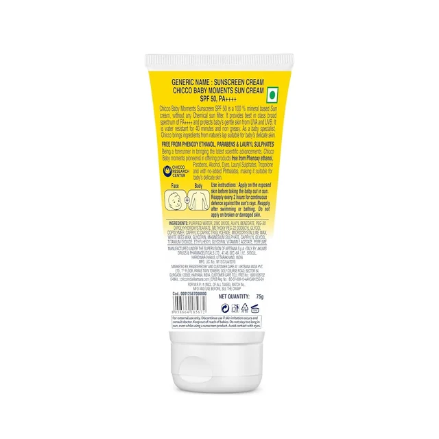 CHICCO BM SUN CREAM SPF50 75G IN