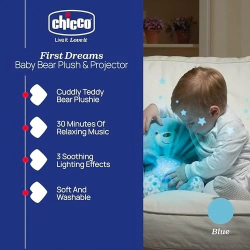 CHICCO TOY FD BABY BEAR BLUE