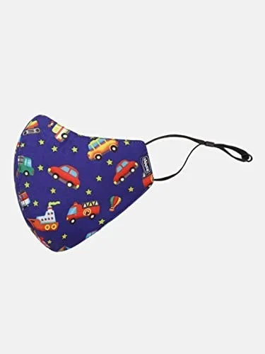 CHICCO FACE MASK 7-12Y BLUE CAR 1 PC