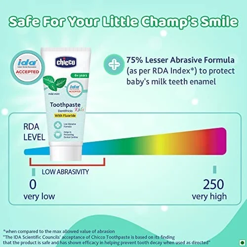 CHICCO TOOTHPASTE MILD MINT 6Y+ WITH FLUO (70G) IN