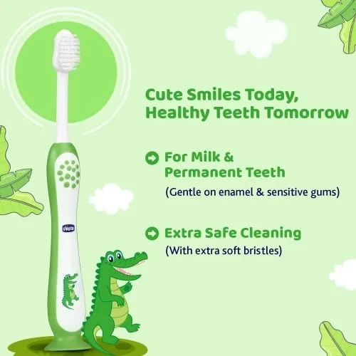 CHICCO TOOTHBRUSH 3Y-8Y GREEN - IN