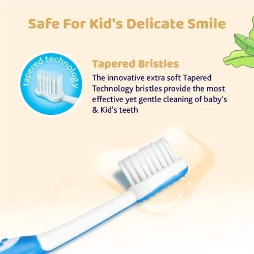 CHICCO TOOTHBRUSH SET BLUE+ORANGE 3Y-8Y IN