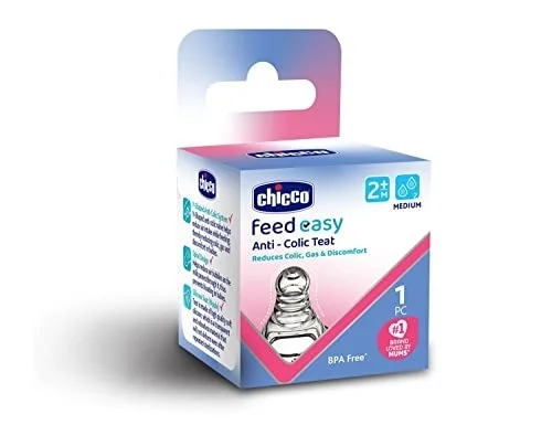 CHICCO FEED EASY TEAT 2M+ MEDIUM SIL 1PC