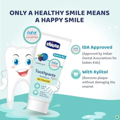 CHICCO TOOTHPASTE BUBBLEGUM 1-6Y NOFLUORIDE 50G