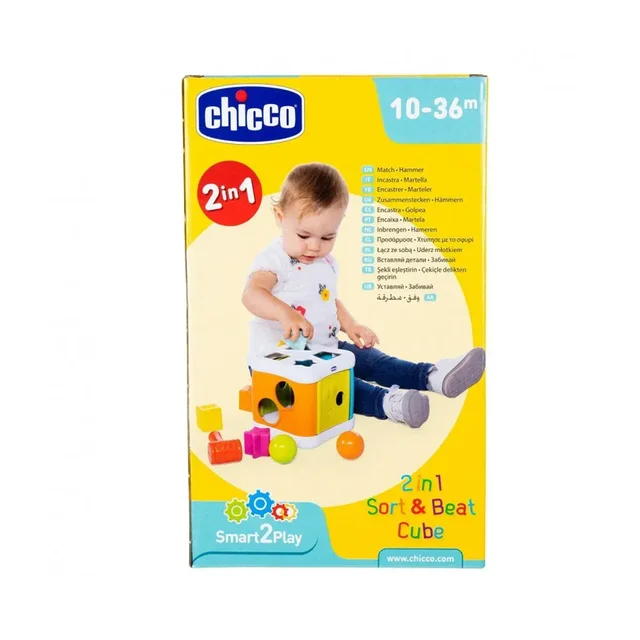 CHICCO TOY S2P 2IN1 SORT&BEAT CUBE China