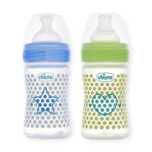 CHICCO BIPACK BOTTLE WB 150ML SIL PHYSIO B/G IN