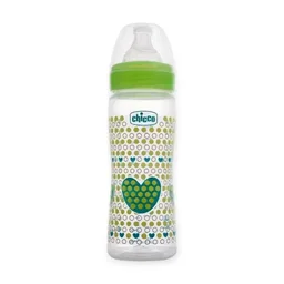 CHICCO BOTTLE WB 330ML SIL PHYSIO GREEN IN