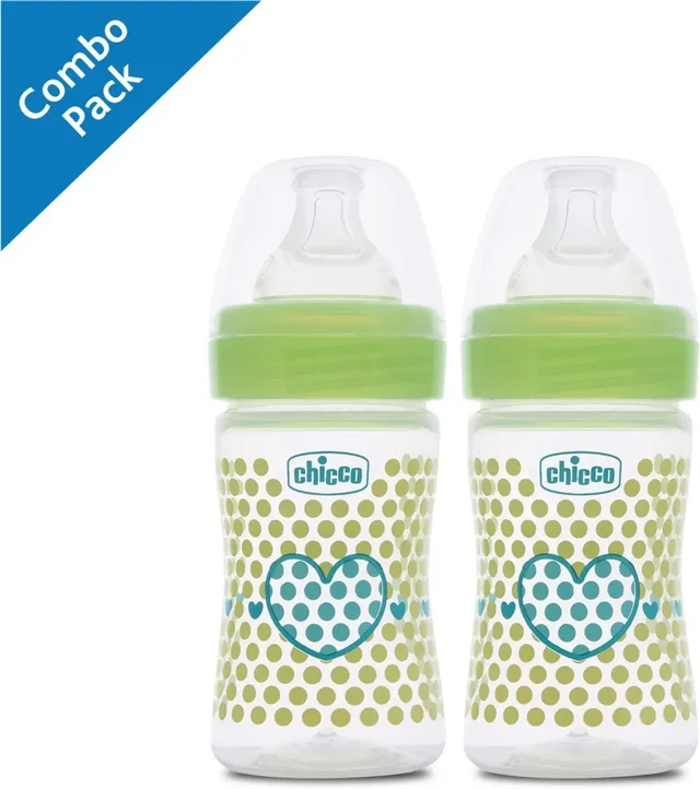 CHICCO BOTTLE WB 150ML SIL PHYSIO GREEN IN