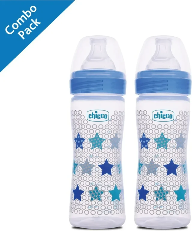 CHICCO BOTTLE WB 250ML SIL PHYSIO BLUE IN