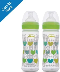 CHICCO BOTTLE WB 250ML SIL PHYSIO GREEN IN