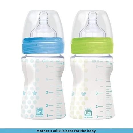 CHICCO WELLBEING FEED BOT BIPACK 150ML STAR HEART IN BL/GR