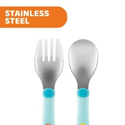 CHICCO METAL CUTLERY 18M+ BOY/NEUTRAL