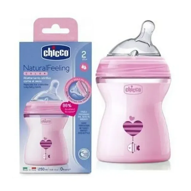Chicco CHICCO NATURALFEELING FBOTTLE 2M+ 250ML PINKCOL