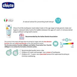 CHICCO TOOTHPASTE FRUIT MIX 1-5Y FLUORINE
