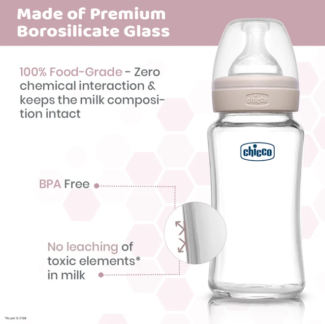 Chicco CHICCO WB GLASS BOTTLE 240 ML NEUTRAL