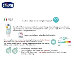 CHICCO TOOTHPASTE FRUIT MIX 1-5Y FLUORINE