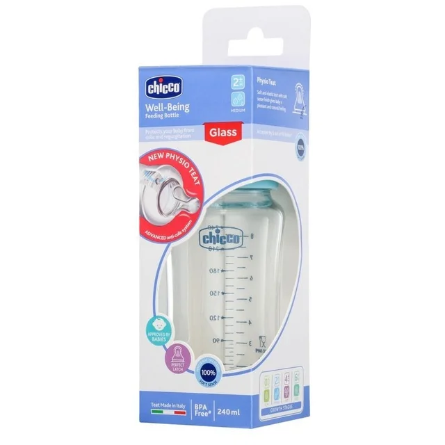 CHICCO FEEDING BOTTLE NF GLASS 0M+ 250 ML