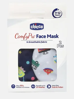 CHICCO FACE MASK 3-6Y BIRD+SNOWMAN 2PCs
