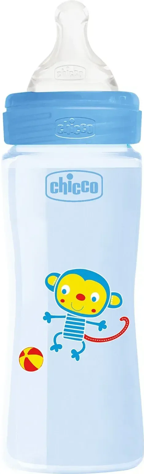 CHICCO WB PP BOTTLE 330ML COL BLUE FAST 4M+ IN