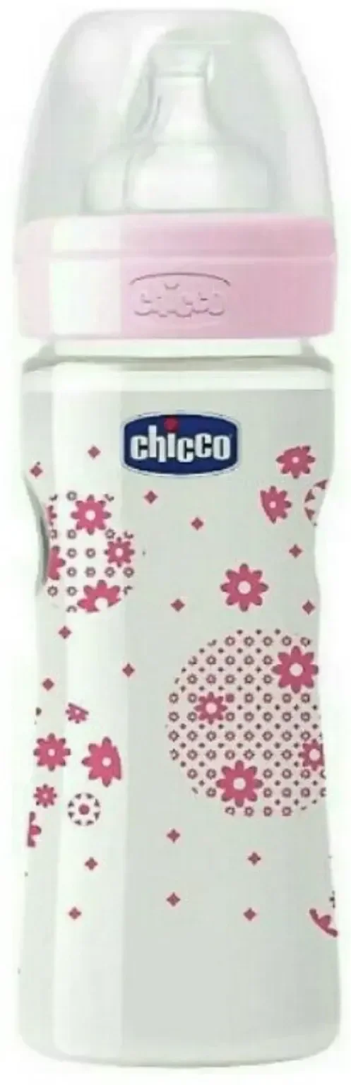 CHICCO WB FEEDING BOTTLE 250ML (4M+ FF) PINK